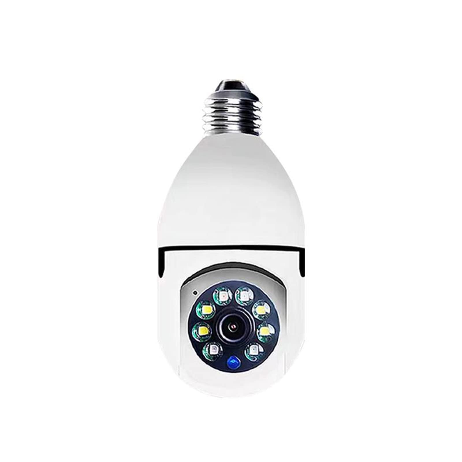 360° Panoramic Smart Bulb Security Camera - HD Night Vision, Motion Detection, 2-Way Audio for Home & Office Surveillance (Indoor/Outdoor Use)