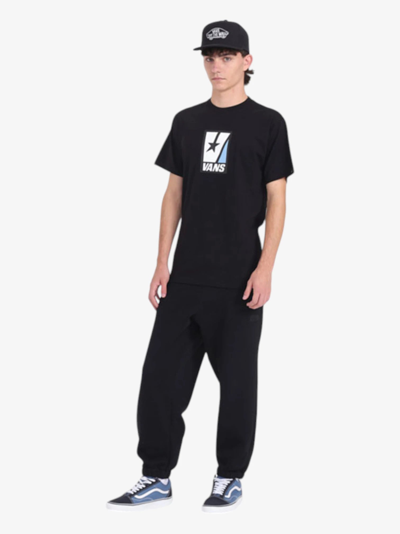 Vans Vee Star SS Black T-Shirt for Men - Classic Cotton Short Sleeve Tee for Casual Wear, Street Style & Skateboarding
