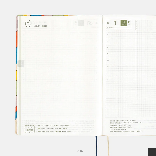 Hobonichi Techo 2025 Planner - A5 Size Daily Journal with Rainbow Art Cover, English Edition | January Start, Monday Week Format | Perfect for Bullet Journaling, Creative Writing & Productivity Tracking