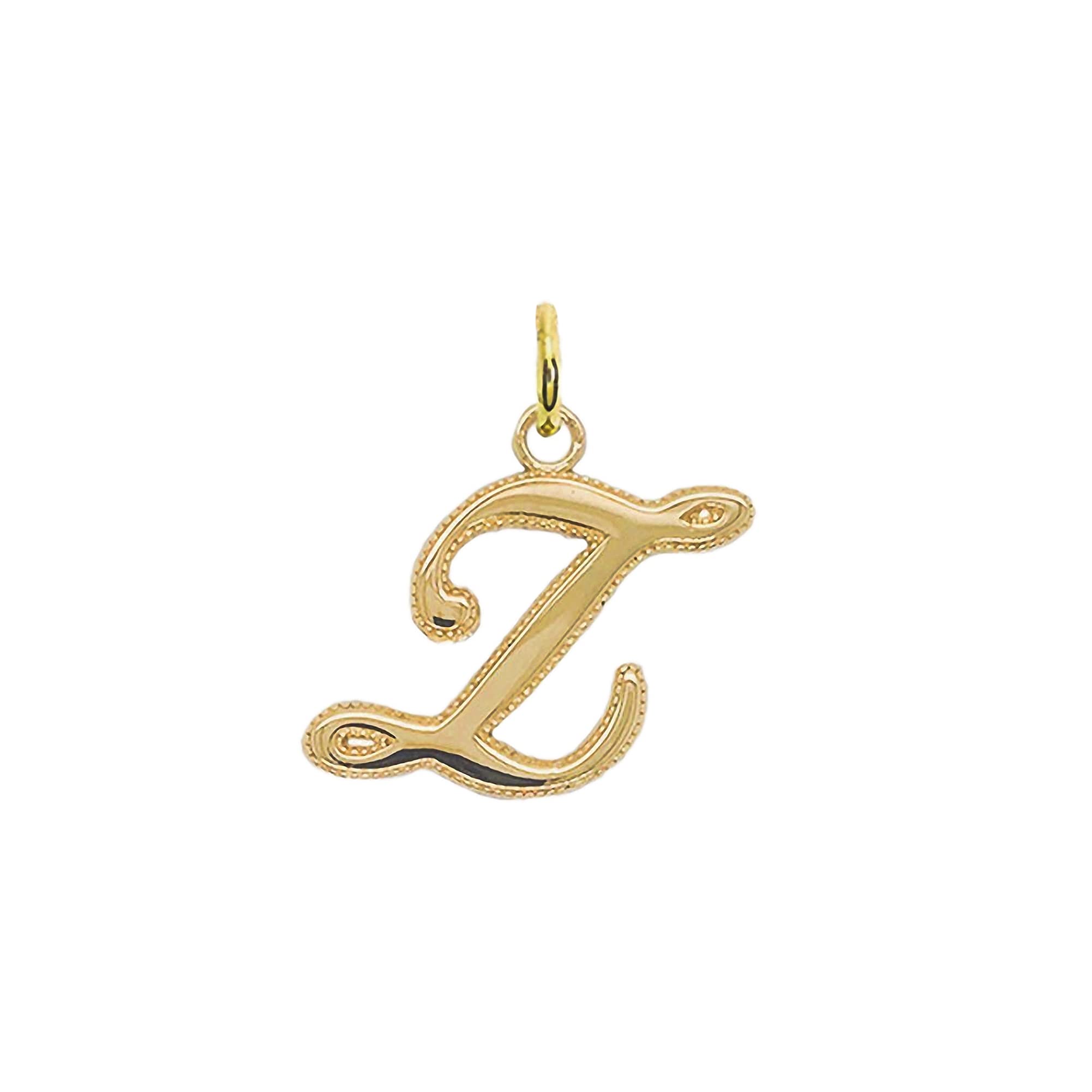 14K Gold Initial Letter Pendant Necklace - Personalized A-Z Alphabet Charm Jewelry for Men & Women | Made in USA | Yellow Gold | Perfect for Gifts, Anniversaries & Everyday Wear