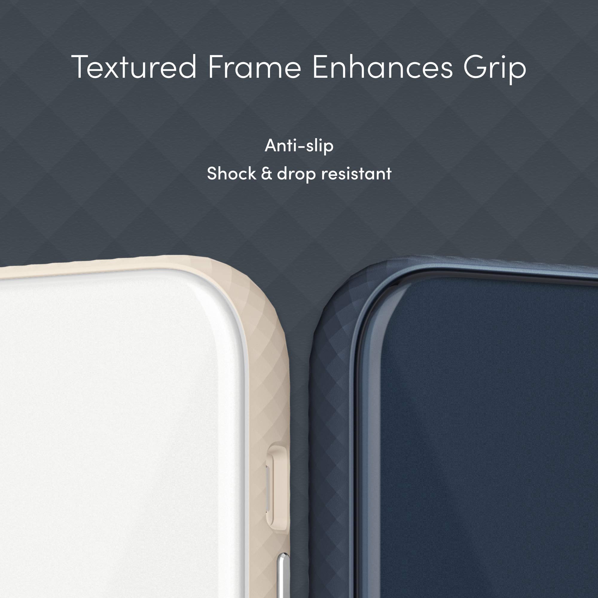 Moshi iGlaze Hardshell Case for iPhone 12 Pro Max (6.7-inch) - Premium Glossy Cover with Non-Slip Frame & Responsive Metal Buttons - Pearl White - Perfect for Everyday Protection & Style