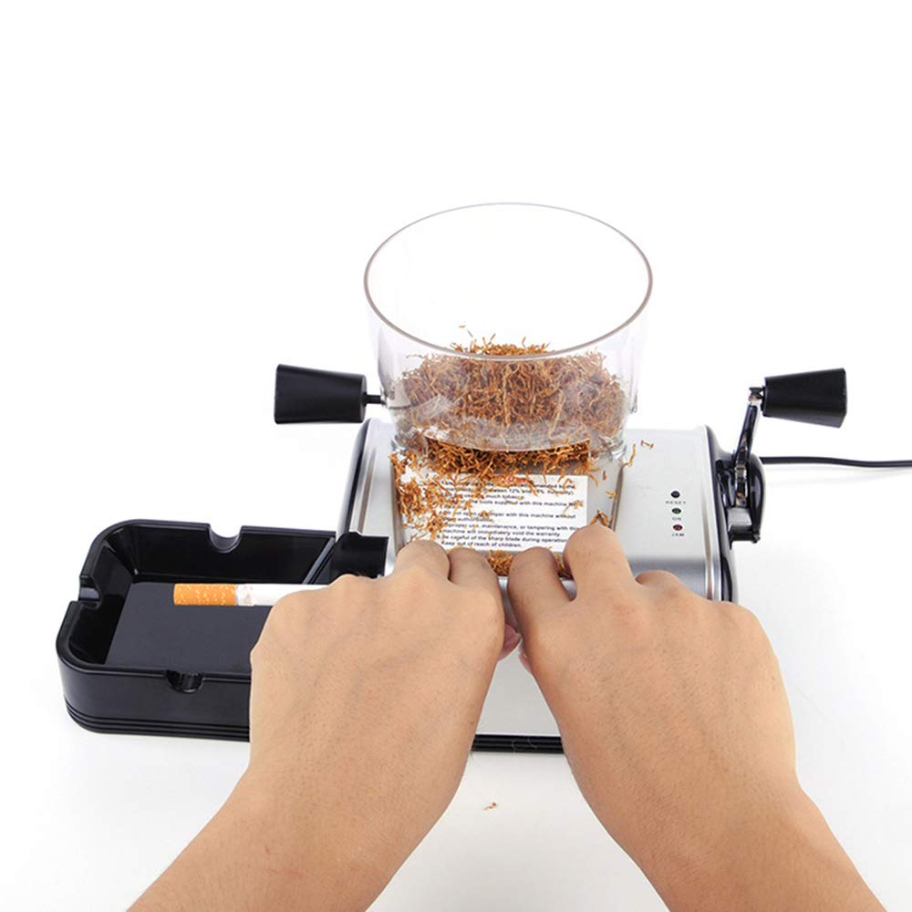 Electric Cigarette Injector Machine - Automatic Tobacco Roller with Large Hopper & Tray - Perfect for DIY Cigarettes, Herbs, and Rolling Tobacco at Home or On The Go