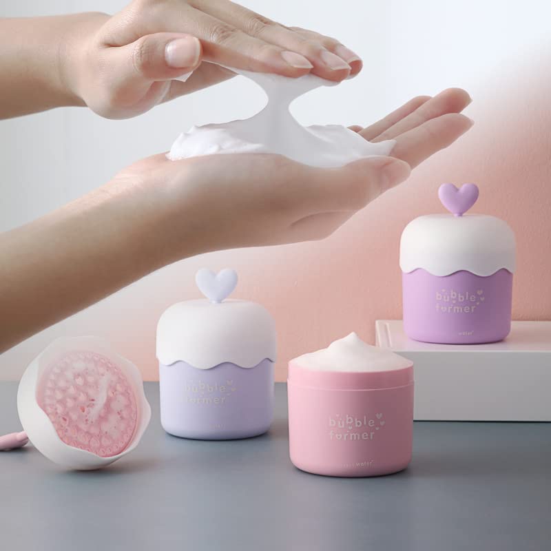 1pc Pink Facial Cleanser Foam Cup - Electric Bubble Maker for Deep Skin Cleansing & Care | Perfect for Daily Skincare Routine & Spa Treatments at Home