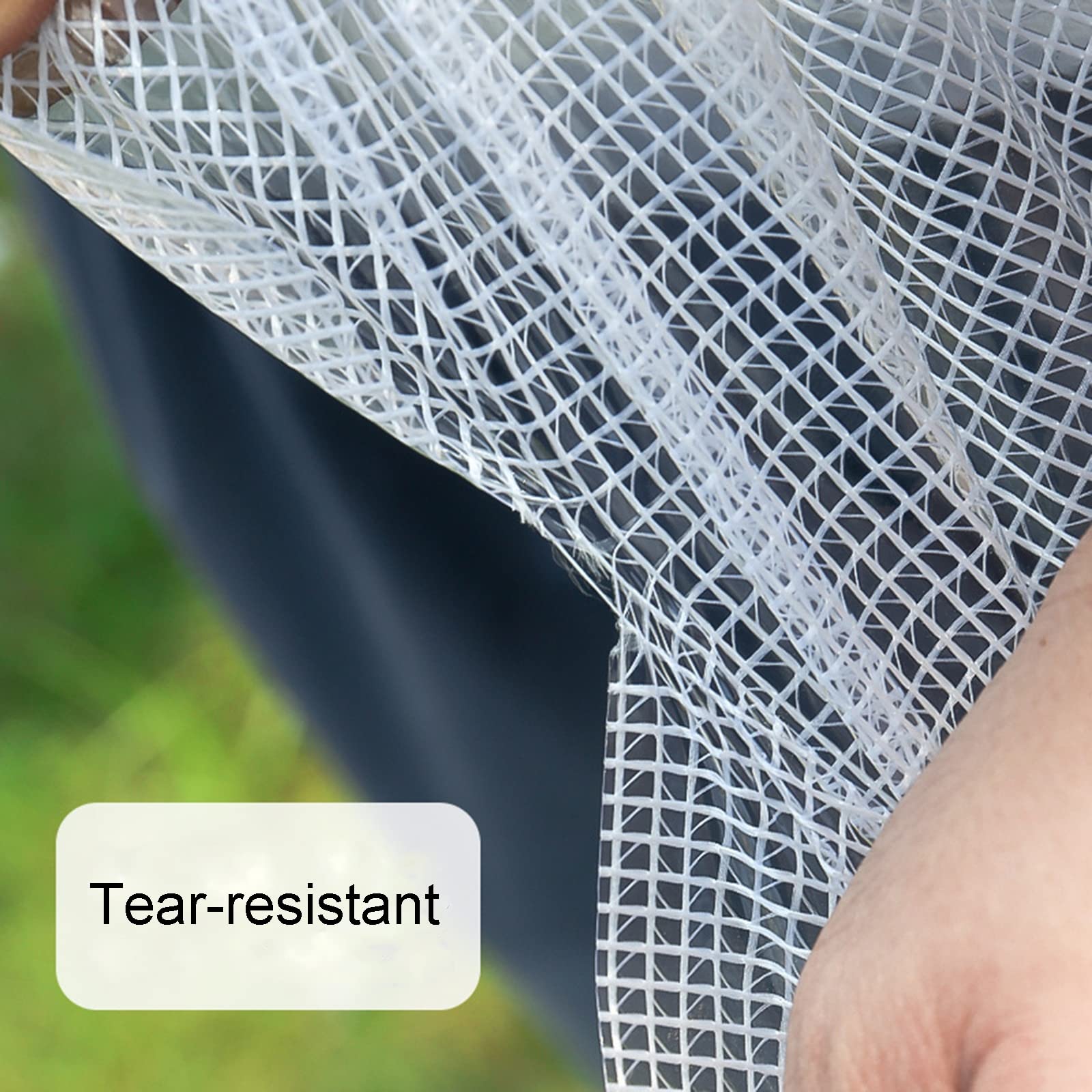 Heavy Duty Clear Vinyl Tarpaulin with Eyelets - 2x3m/6.5x9.8ft Waterproof Transparent Tarp Cover for Camping, Gardening, Travel, Canopy & Outdoor Protection - Durable Awning for Patio, Boat Cover, Greenhouse & Temporary Shelter