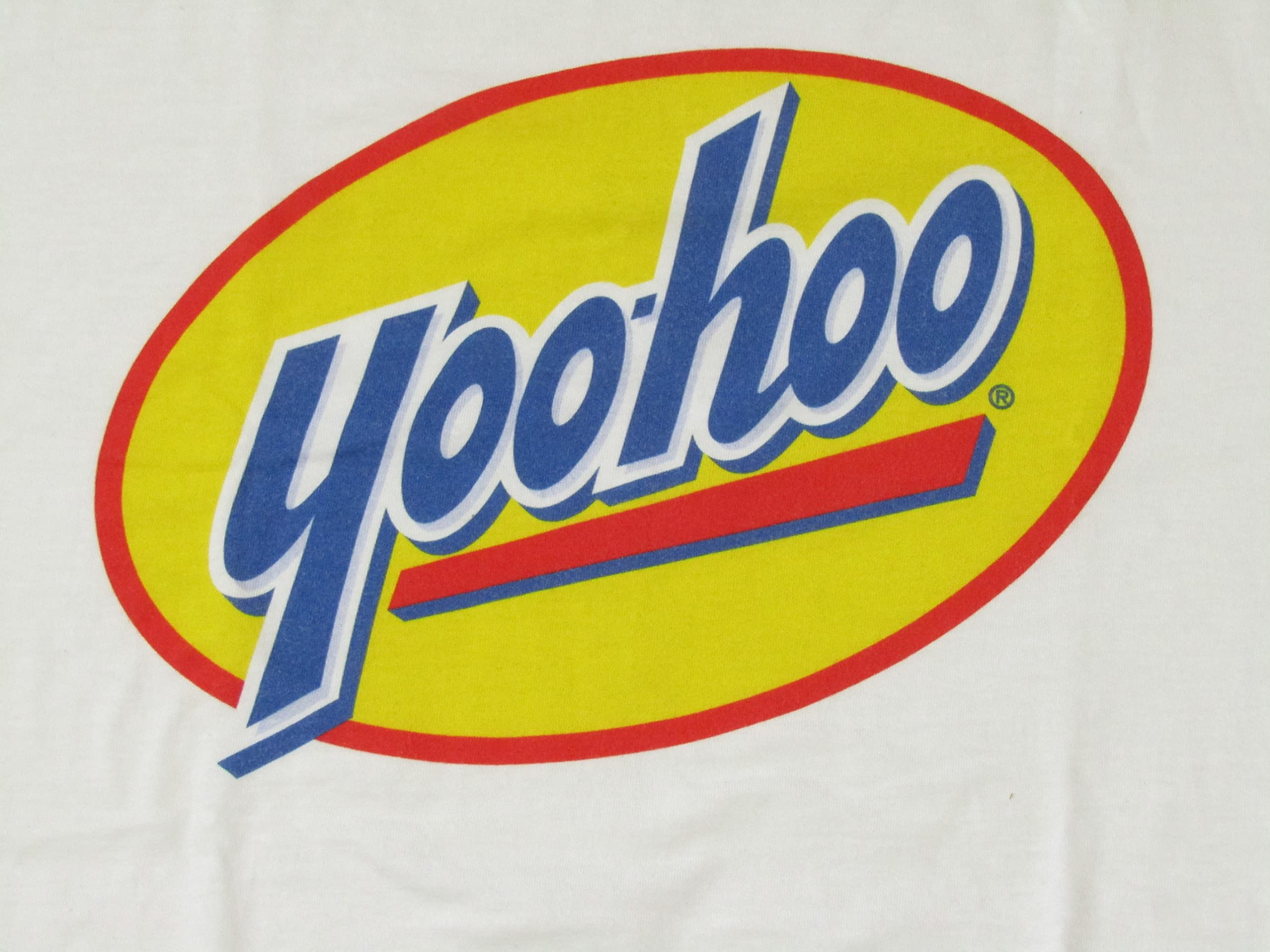 Bioworld Yoohoo Chocolate Milk Drink Logo Men's White T-Shirt | Casual Graphic Tee for Fans & Collectors | Perfect for Everyday Wear, Gifts, and Nostalgic Fashion