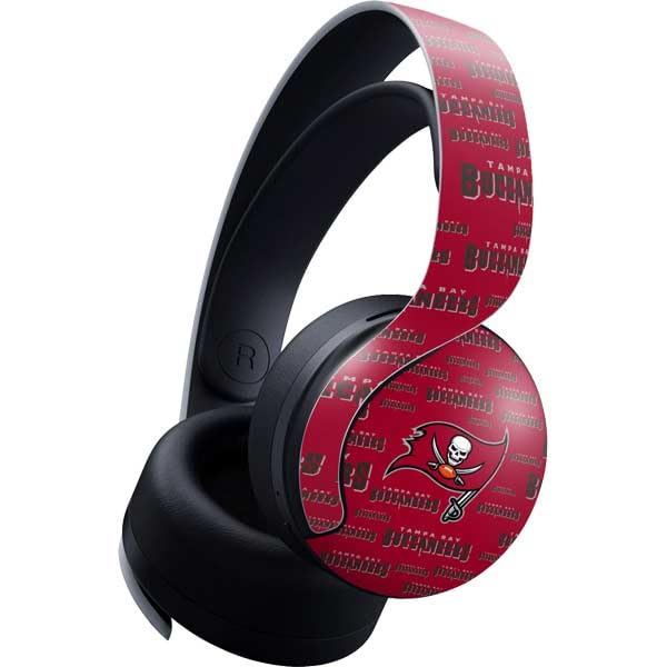Officially Licensed NFL Tampa Bay Buccaneers Grey Blast Gaming Skin Decal for PS5 Pulse 3D Wireless Headset - Custom Protective Cover for Enhanced Gaming Experience