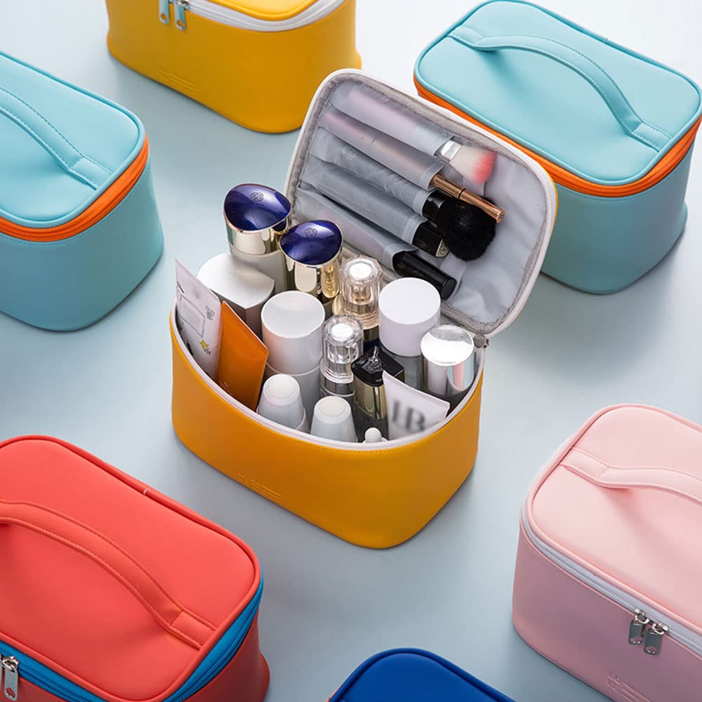 Waterproof Makeup Bag Travel Cosmetic Organizer with Zipper - Portable Toiletry Pouch for Women & Girls | Perfect for Travel, Gym, and Daily Cosmetics Storage