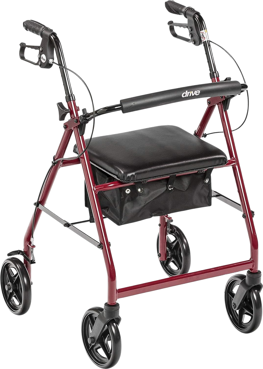 Drive Medical R728RD 4-Wheel Aluminum Rollator Walker with 7.5