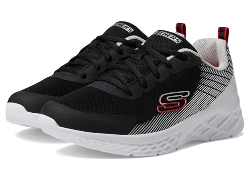 Black Textile Synthetic Silver Red Tri