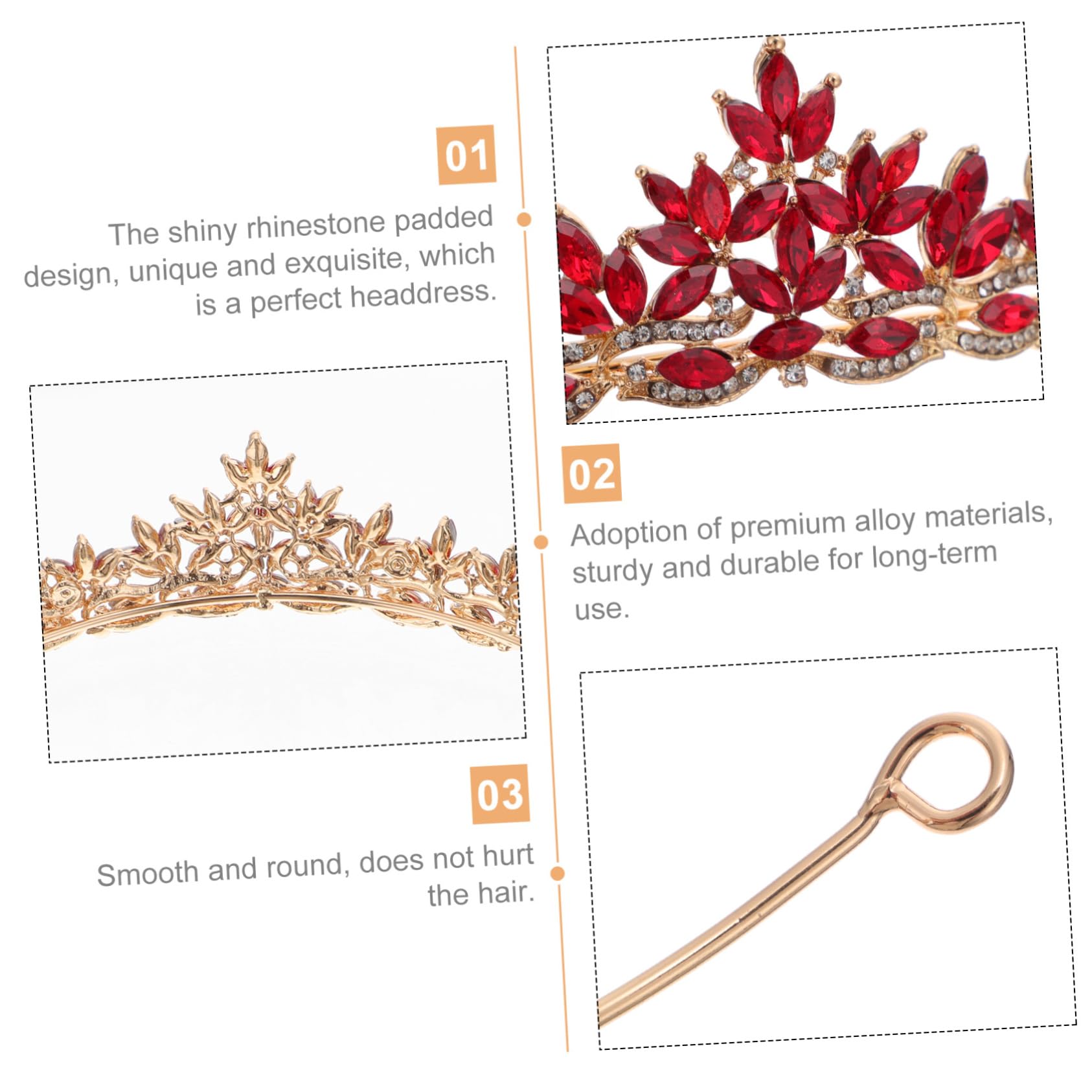 POPETPOP Wedding Tiara Crown for Bride - Diamond Shining Bridal Headpiece, Prom Queen Hair Ornament, Alloy Headband for Wedding, Party & Special Occasions | Perfect for Bridal Showers, Bachelorette Parties, and Formal Events