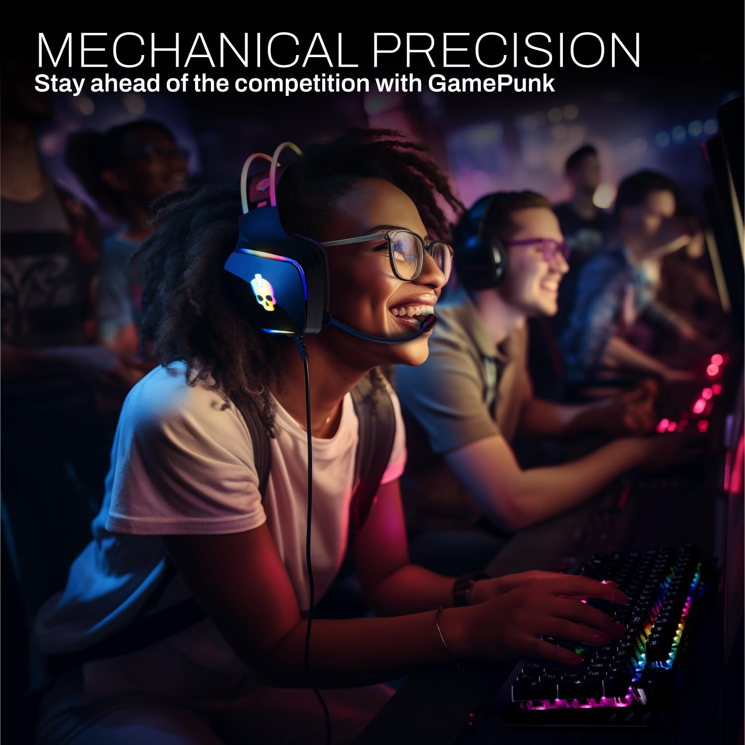 Codebreakers PC Gaming Bundle – 6-in-1 Gaming Accessories Set with RGB Keyboard, Gaming Mouse, Headset, LED XL Mouse Pad, Headphone Stand & RGB Light Strip – Perfect for Esports, Streaming & PC Gaming Setup