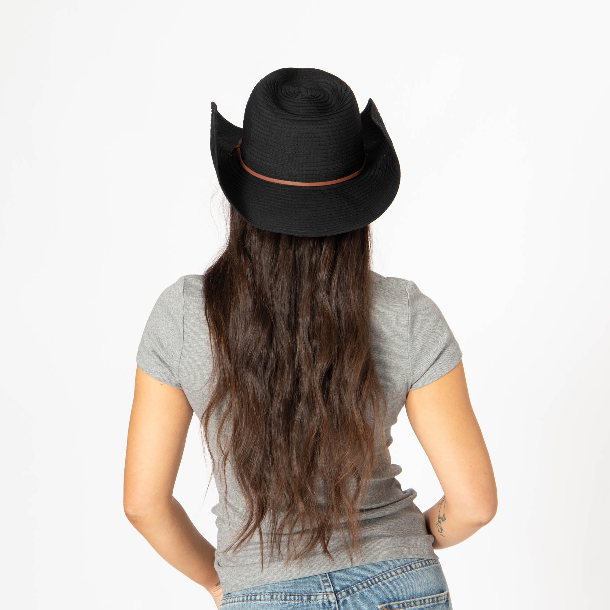 Sadie Women's Cowboy Hat with Adjustable Chin Cord - Stylish Western Hat for Outdoor Adventures, Rodeo, and Country Fashion
