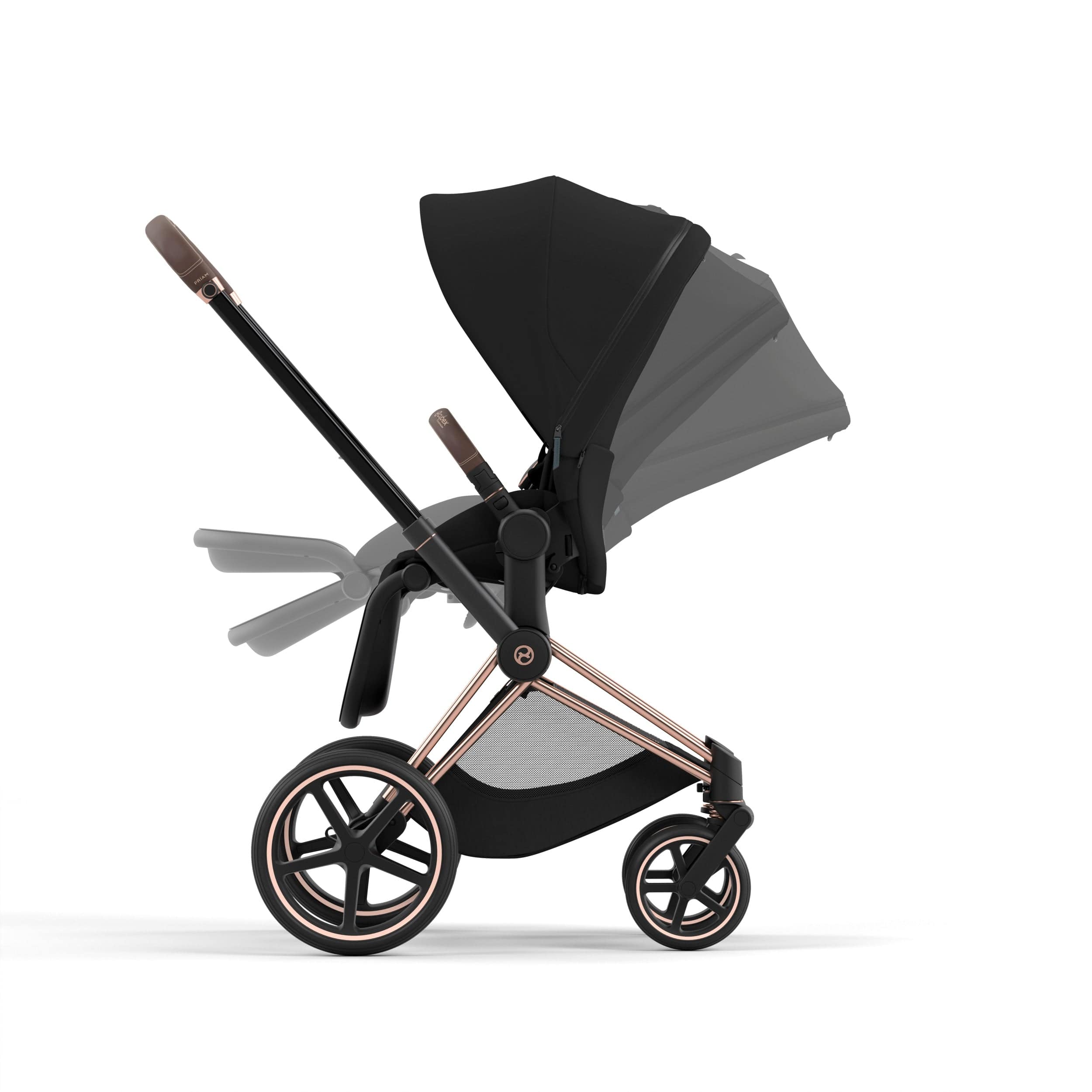 Cybex Priam 4 Complete Luxury Stroller - Rose Gold & Brown | Premium Baby Stroller for Newborns & Toddlers | Perfect for City Walks, Shopping & Travel