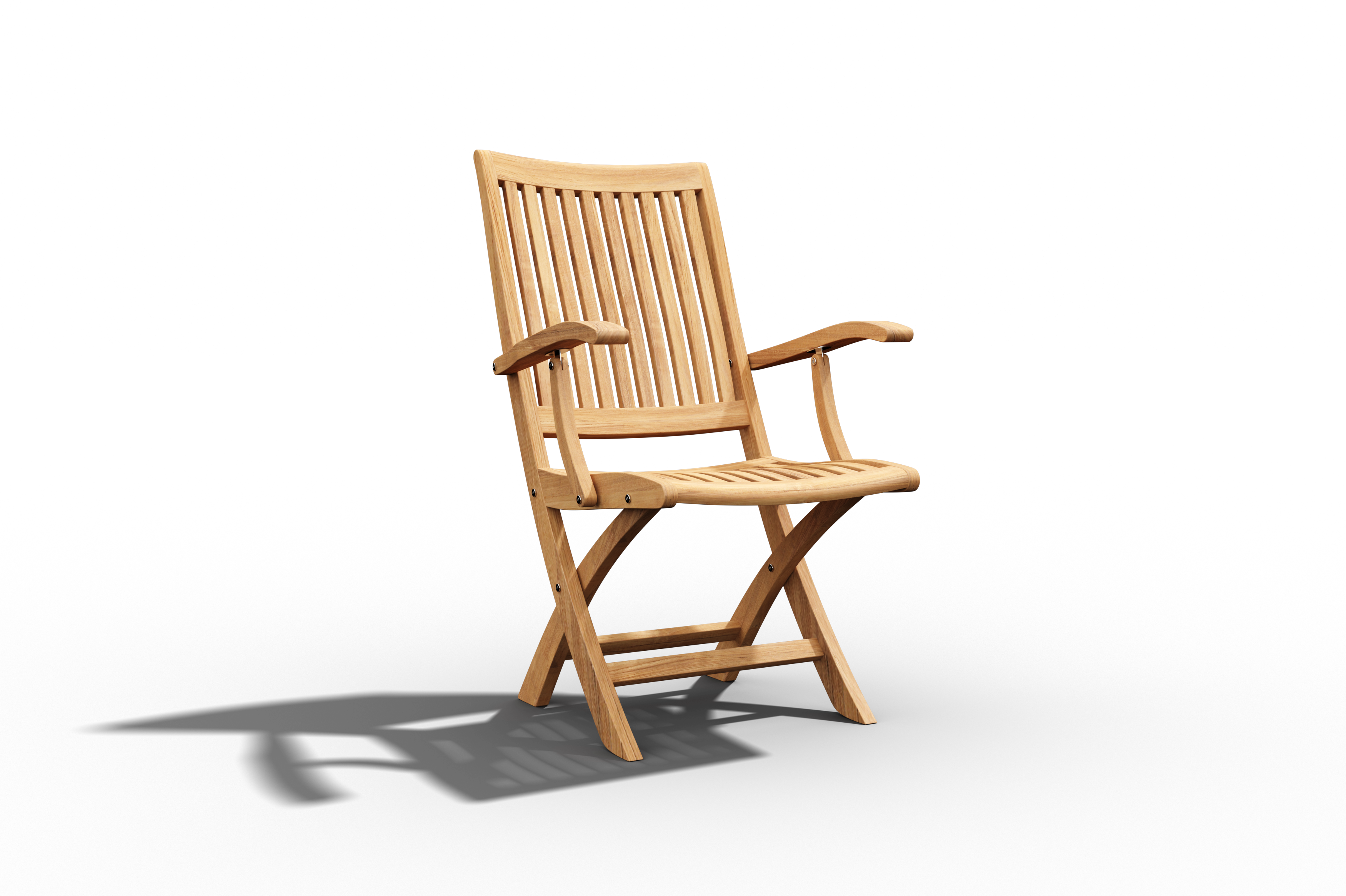 Premium 3-Piece Round Teak Outdoor Bistro Set with Folding Table & Armchairs - Patio, Garden, Balcony Dining Furniture for Small Spaces