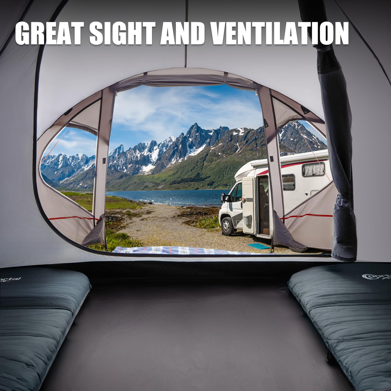 **Waterproof 3-4 Person Dome Camping Tent with Rainfly – 4000mm PU Coating for Family, Festival, Trekking & Garden Use – Perfect for Outdoor Adventures, Travel & Backpacking**