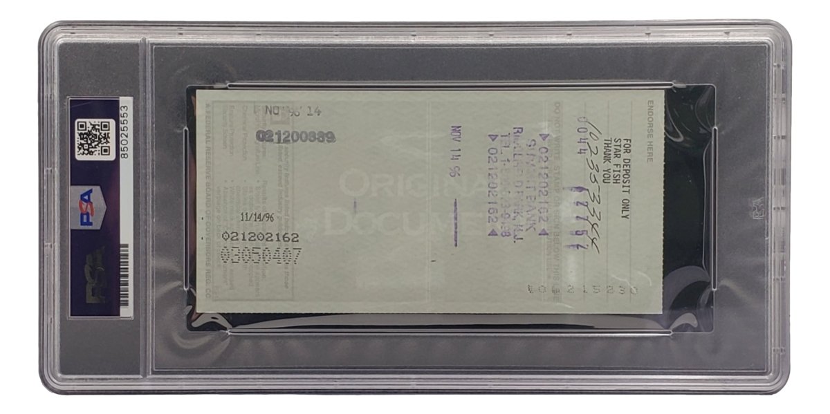 Bobby Thomson New York Giants Autographed Bank Check with PSA/DNA Certification 85025553 - Perfect for Sports Memorabilia Collectors and Baseball Fans