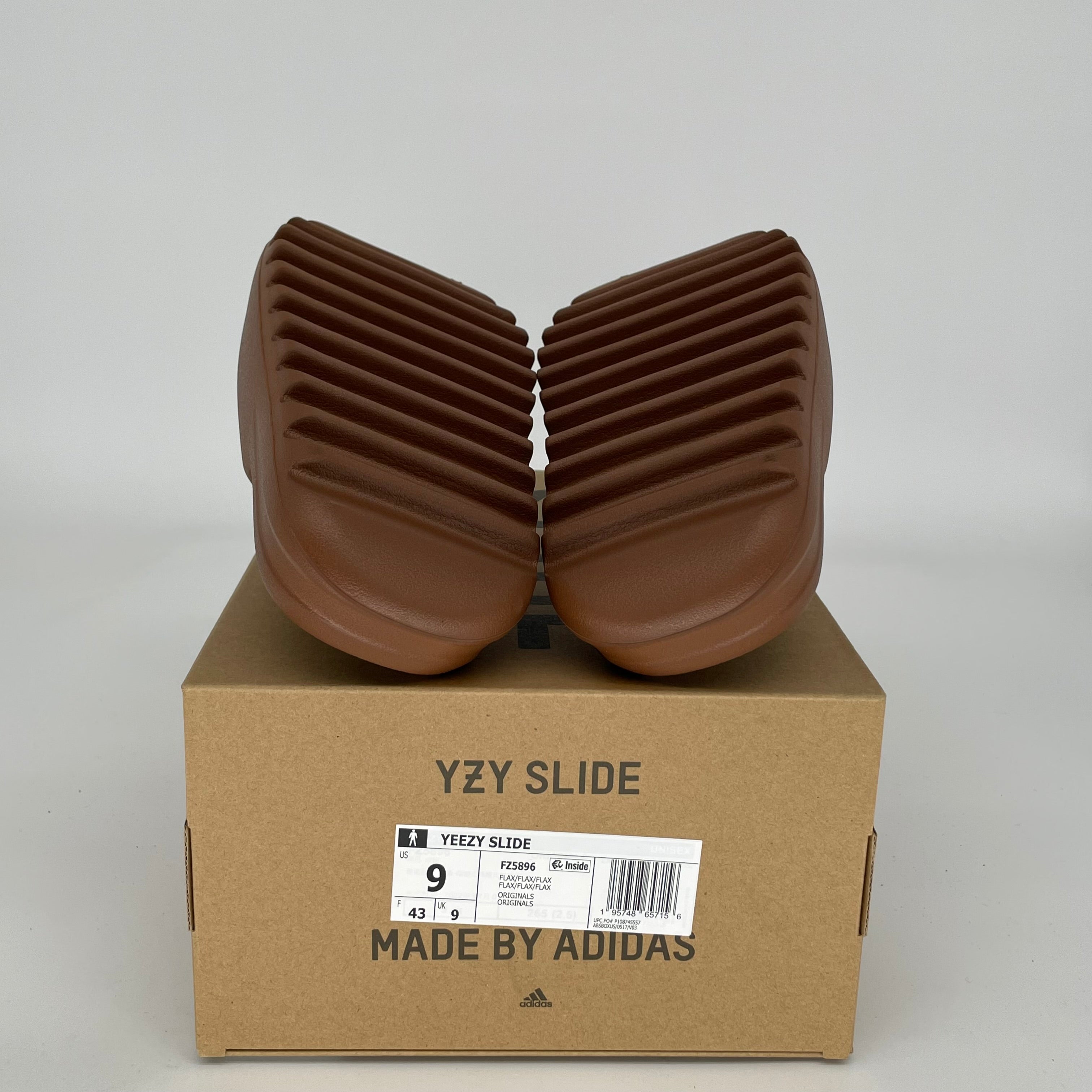 Adidas Yeezy Slide Flax Size 9 FZ5896 - Comfortable Slides for Men | Summer Beach Slides, Pool Slides, Casual Home Slippers
