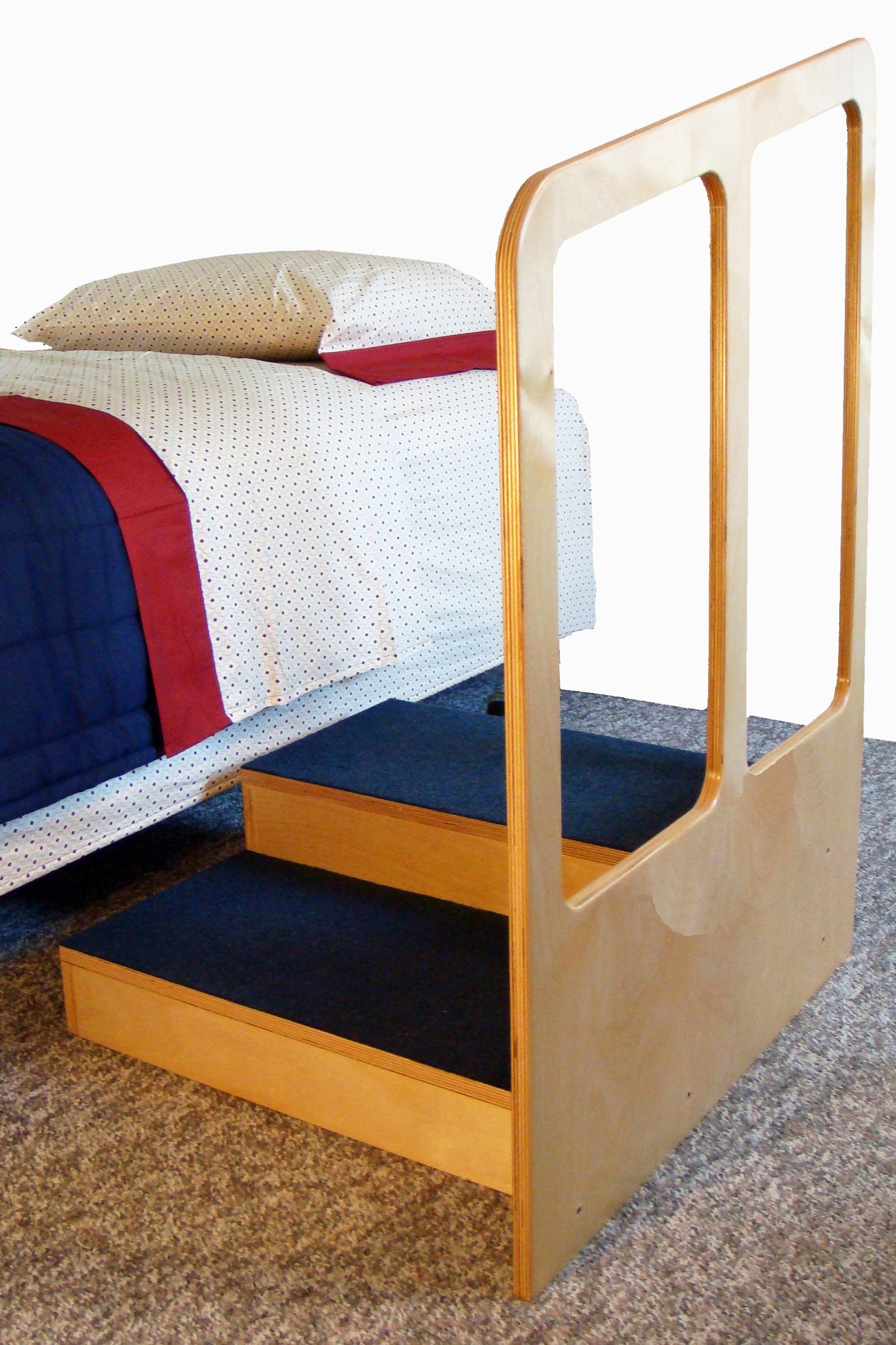 Sturdy Bed Step Stool with Non-Slip Surface - Perfect for Reaching High Beds, Storage & Elderly Assistance | Home Bedroom Essential