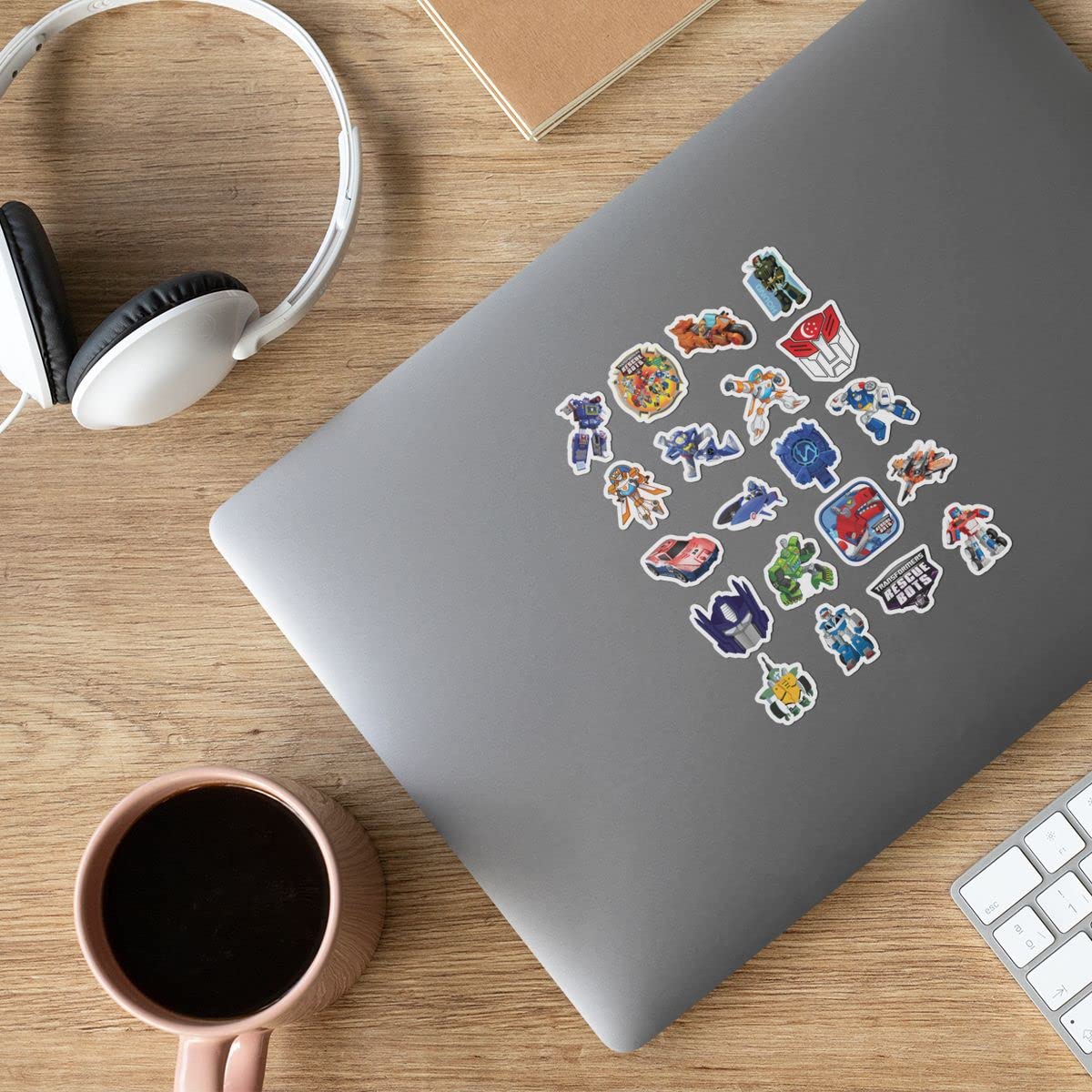 Premium Vinyl Stickers - Rescue Bumper Bots Decals for Laptop, Bike, Car, Truck, Guitar, Water Bottle, Luggage, Home Decor & Skateboard - White, 8.5x11 inches - Perfect for Personalizing Gadgets, Vehicles & Home Accessories