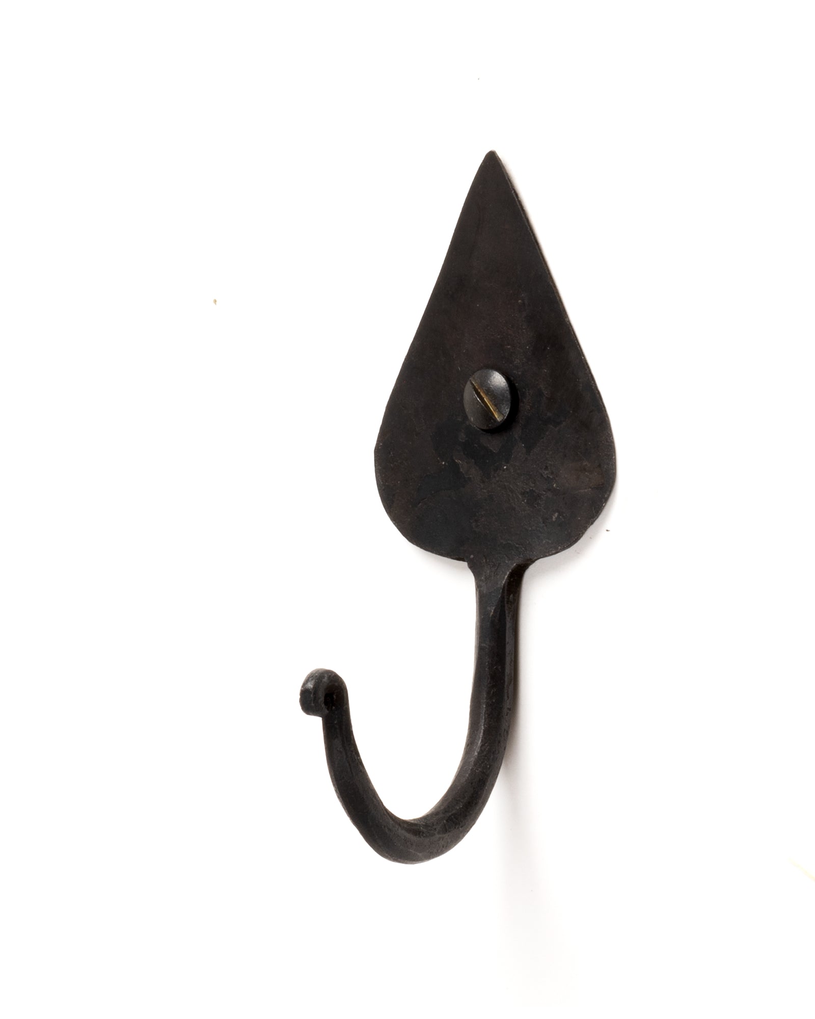 Handmade Black Wrought Iron Hook - Durable & Stylish for Home, Garden, and DIY Projects