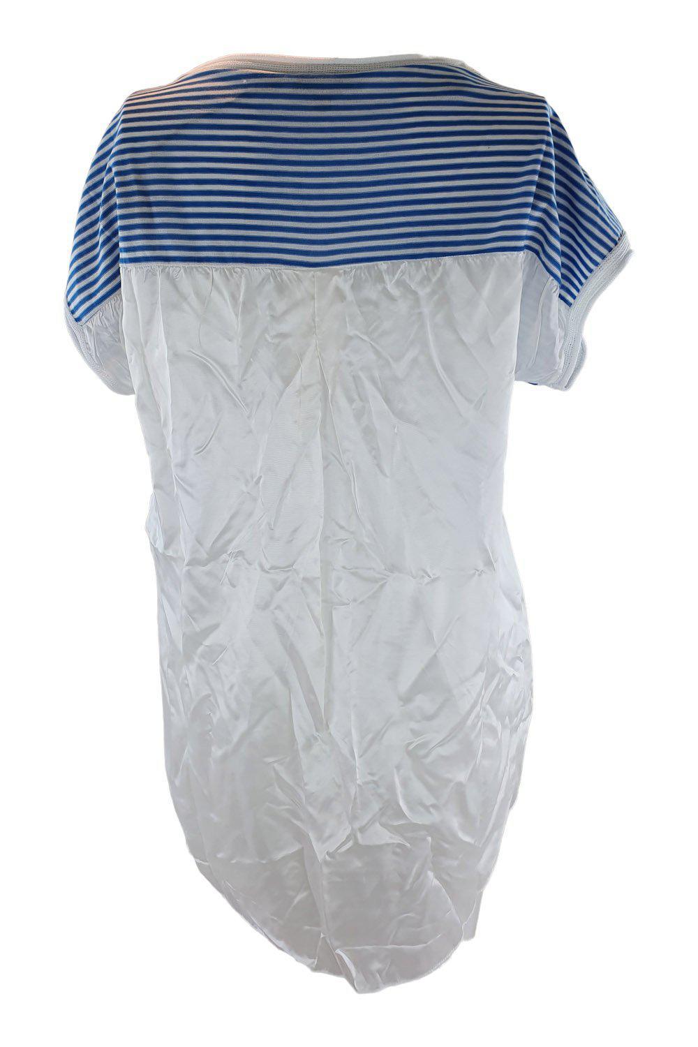 JEJIA Men's Cotton Viscose Blend Blue Striped Clown Shirt - Size IT 42 (EU 52/US 42) | Comfortable & Stylish Costume Top for Halloween Parties, Cosplay Events and Circus Performances