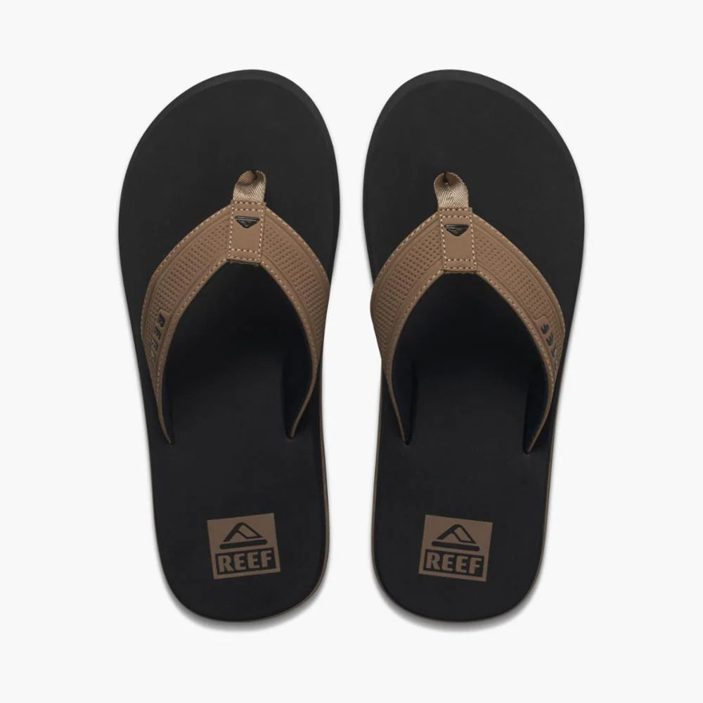 Reef Layback Blacktan Men's Flip Flops - Comfortable Beach Sandals for Summer, Pool, and Outdoor Activities