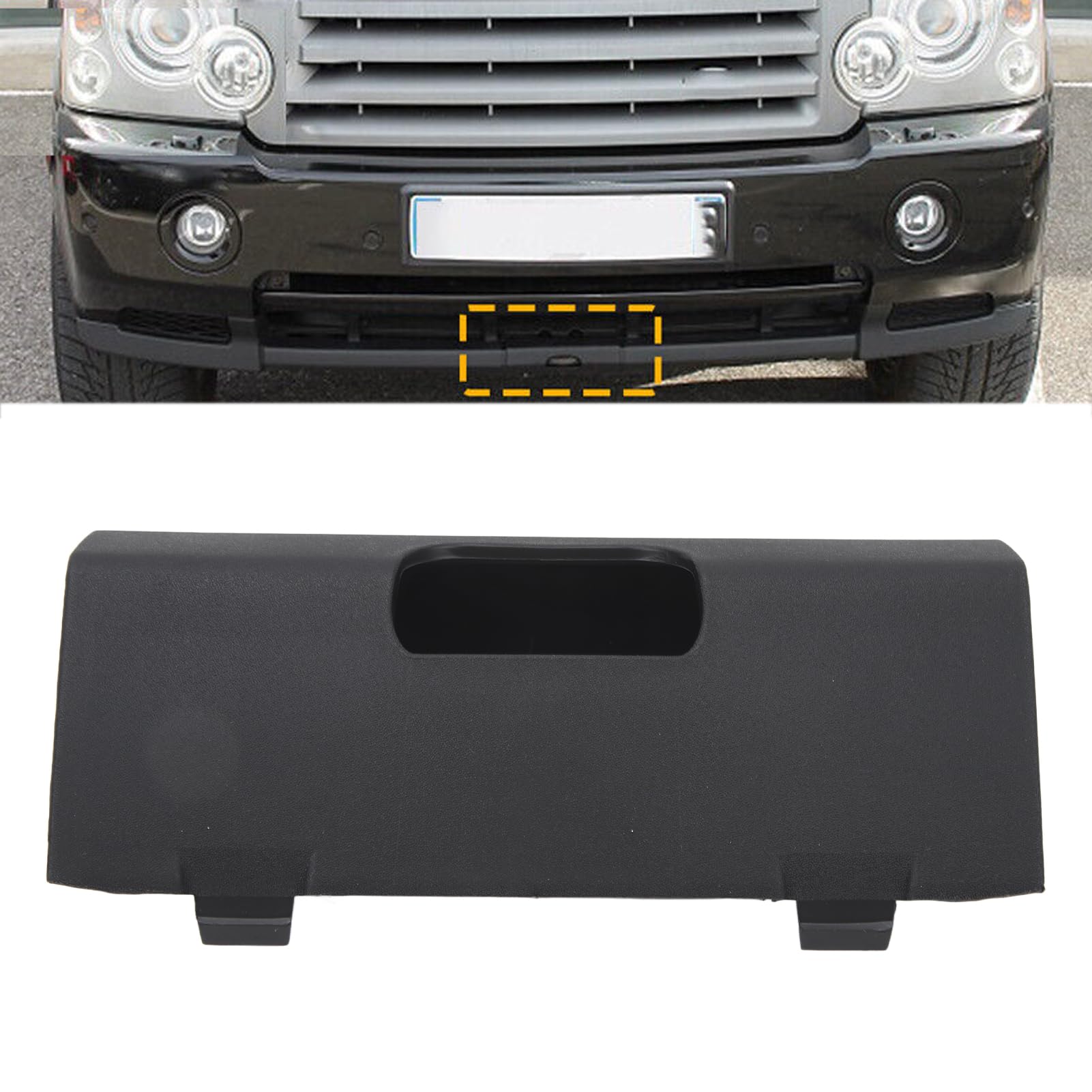 Range Rover L322 2006-2009 Front Bumper Tow Hook Cover - DPC500280PUY Replacement Towing Hook Cap for Car Accessories | Perfect for Off-Road Protection & Custom Styling