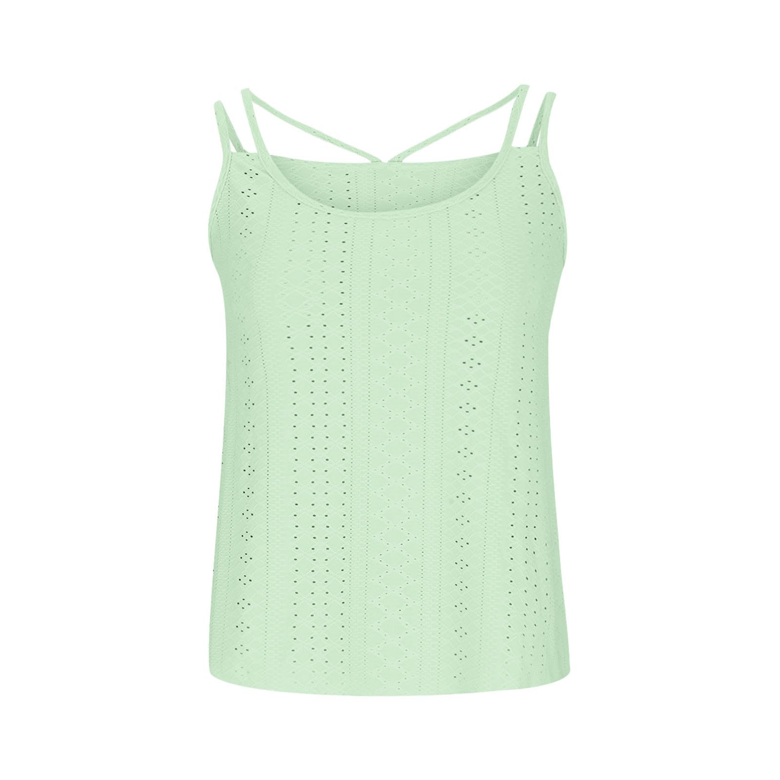 Women's Built-in Bra Tank Tops - Lightweight Summer Beach Shirts for Casual Wear