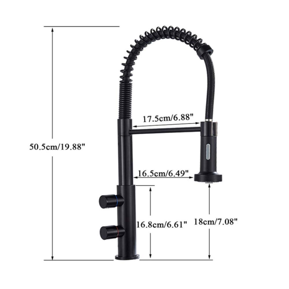 Matte Black Pull Down Kitchen Faucet with Sprayer for Sink