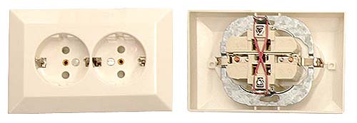 220V European Schuko Duplex Receptacle EWI02SC - Perfect for Home Appliances, Electronics & Travel Adapters in EU Countries