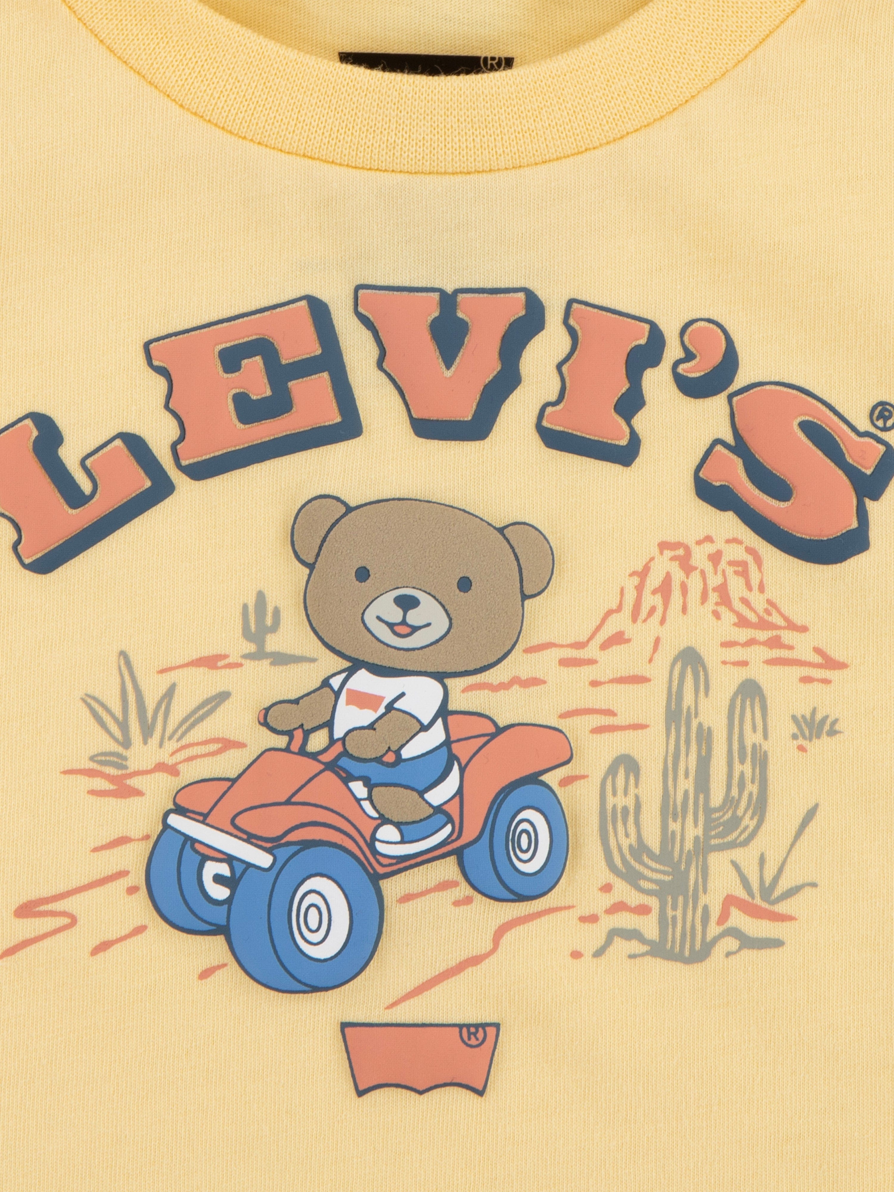 Baby Boys Four Wheeler Denim Outfit Set - Yellow Cute Toddler Clothes for Playtime & Outdoor Adventures