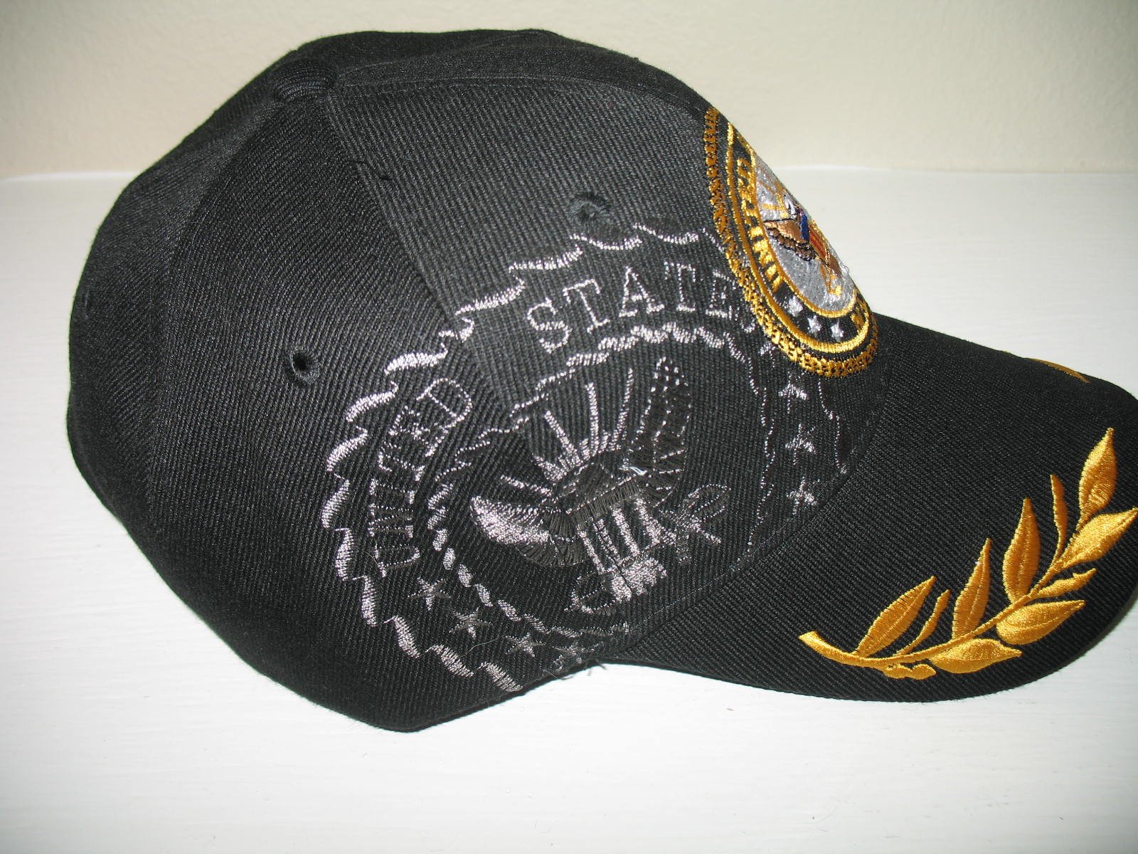 US Navy Active Duty Shadow Eggs Feather Seal Hat Cap - Military Style Black Baseball Cap for Outdoor, Hunting & Casual Wear