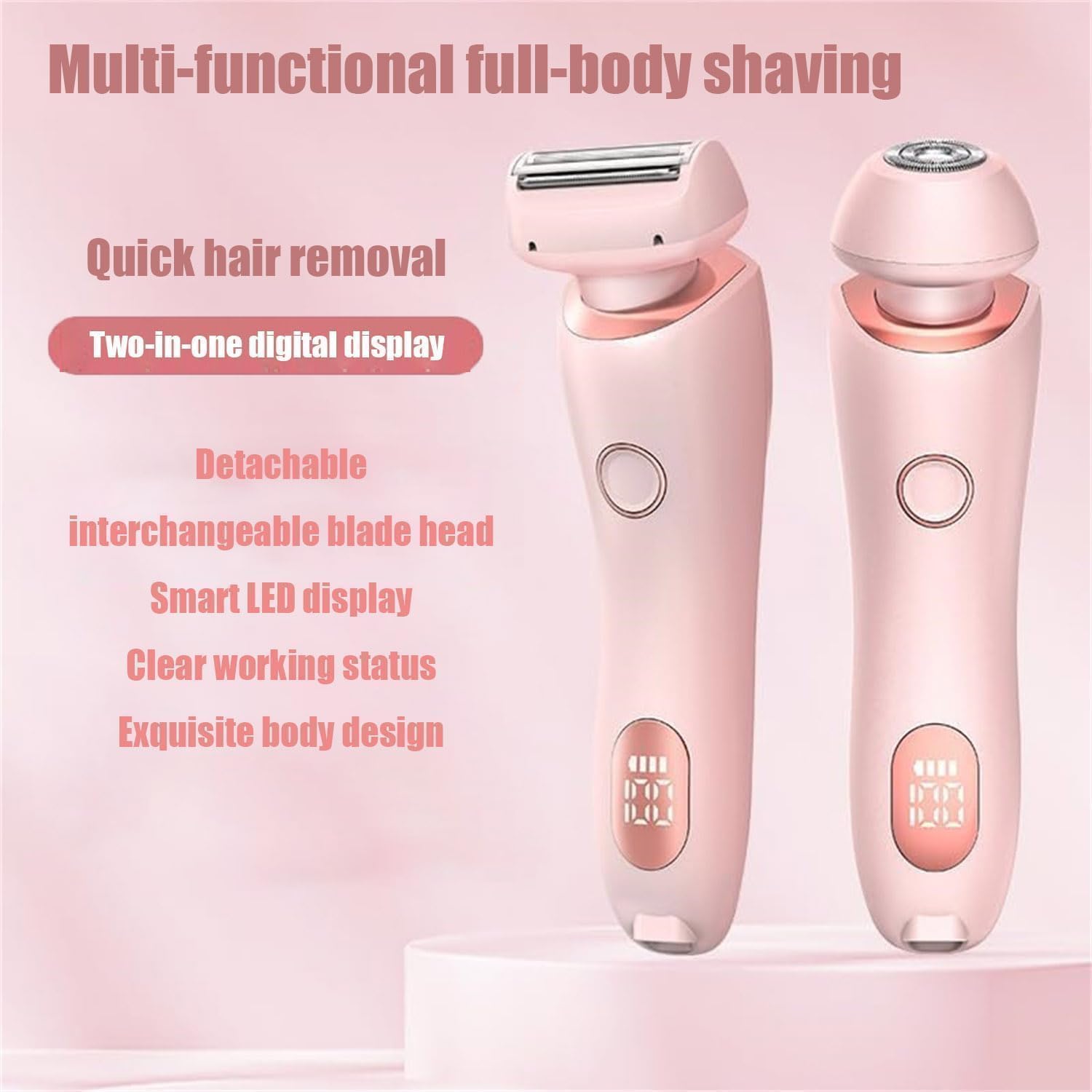 **Livora 2-in-1 Electric Razor for Women – Smooth Shaver & Beauty Glide Pro, Wet & Dry Use, Bikini & Body Hair Removal – Blue (Perfect for Travel & Sensitive Skin)**
