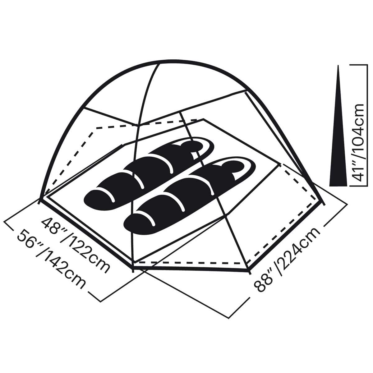 Eureka! Summer Pass 3-Season Backpacking Tent - Lightweight Waterproof Camping Tent for Hiking, Backpacking & Outdoor Adventures