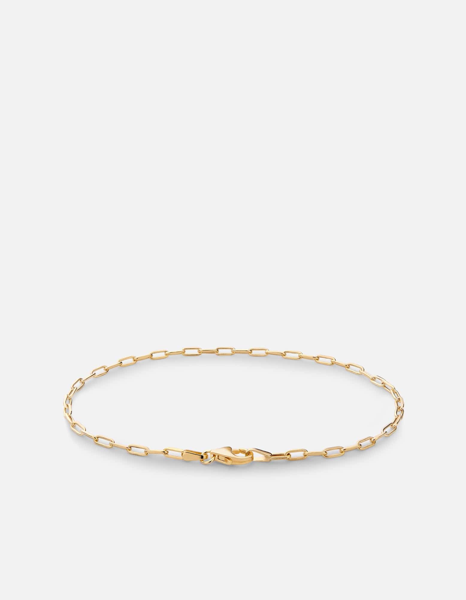 2.5mm Volt Link Cable Chain Bracelet - 14k Gold Plated Dainty Jewelry for Women - Perfect for Everyday Wear, Layering & Gift Giving