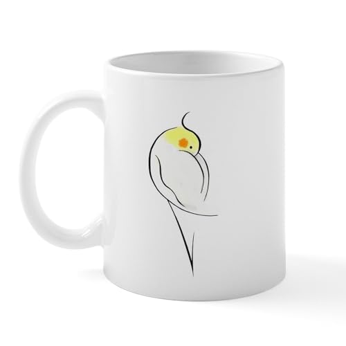 White - Lutino Cockatiel Mug