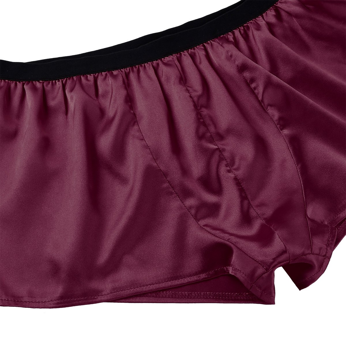 Hularka Men's Elastic Silk Boxer Shorts - Breathable Underwear, Swim Trunks, Sleep Shorts & Lounge Pajamas for Comfort & Style - Perfect for Swimming, Sleeping & Relaxing at Home
