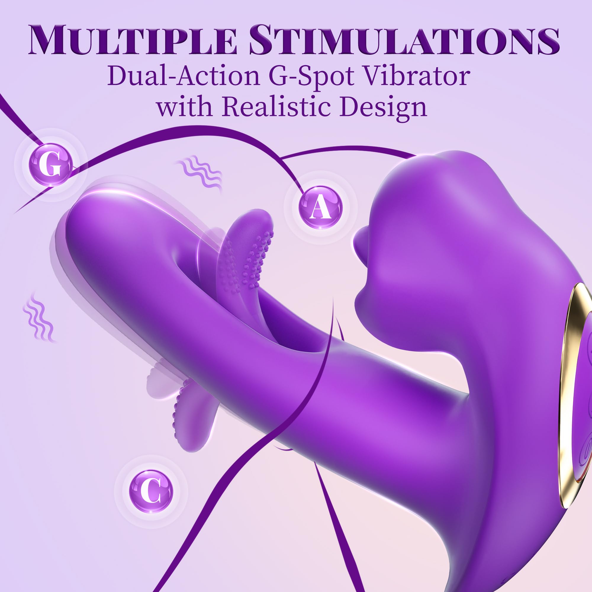 FOBONO G Spot Vibrator for Women - Rose Sex Toy with 7 Kissing Modes, 7 Vibration Speeds & 10 Thrusting Patterns - Wearable Clitoral Stimulator for Couples Play & Solo Pleasure - Perfect for Romantic Nights & Self-Care Moments