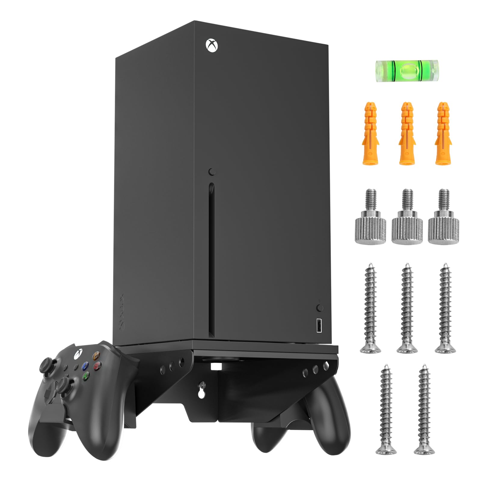 Xbox Series X Wall Mount Kit - Secure Wall Bracket for Xbox Series X Console with Controller & Headset Holder - Perfect for Gaming Setup & Space Saving