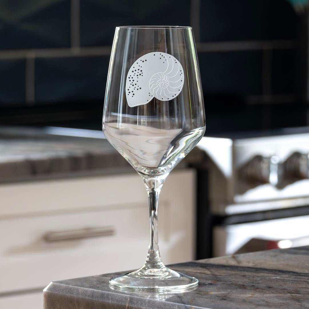Premium Nautilus 19.75oz All-Purpose Wine Glasses Set of 2 - Perfect for Red Wine, White Wine, Cocktails & Water - Elegant Stemware for Dinner Parties, Weddings & Home Entertaining