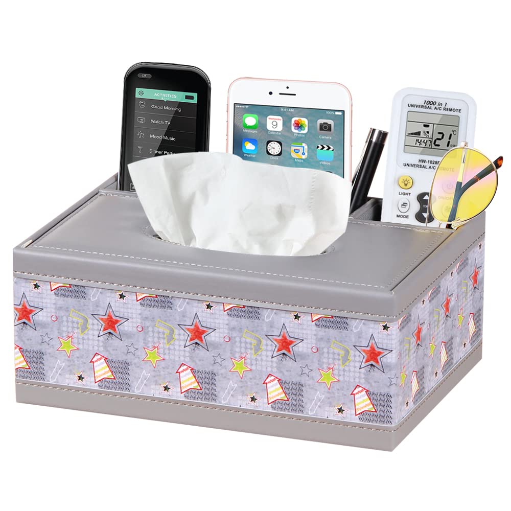 Decorative Rectangular Tissue Box Holder - Stylish Bathroom & Vanity Countertop Organizer, Nightstand Tissue Box Cover with Dryer Sheet Dispenser - Perfect for Home, Office, and Bedroom Decor