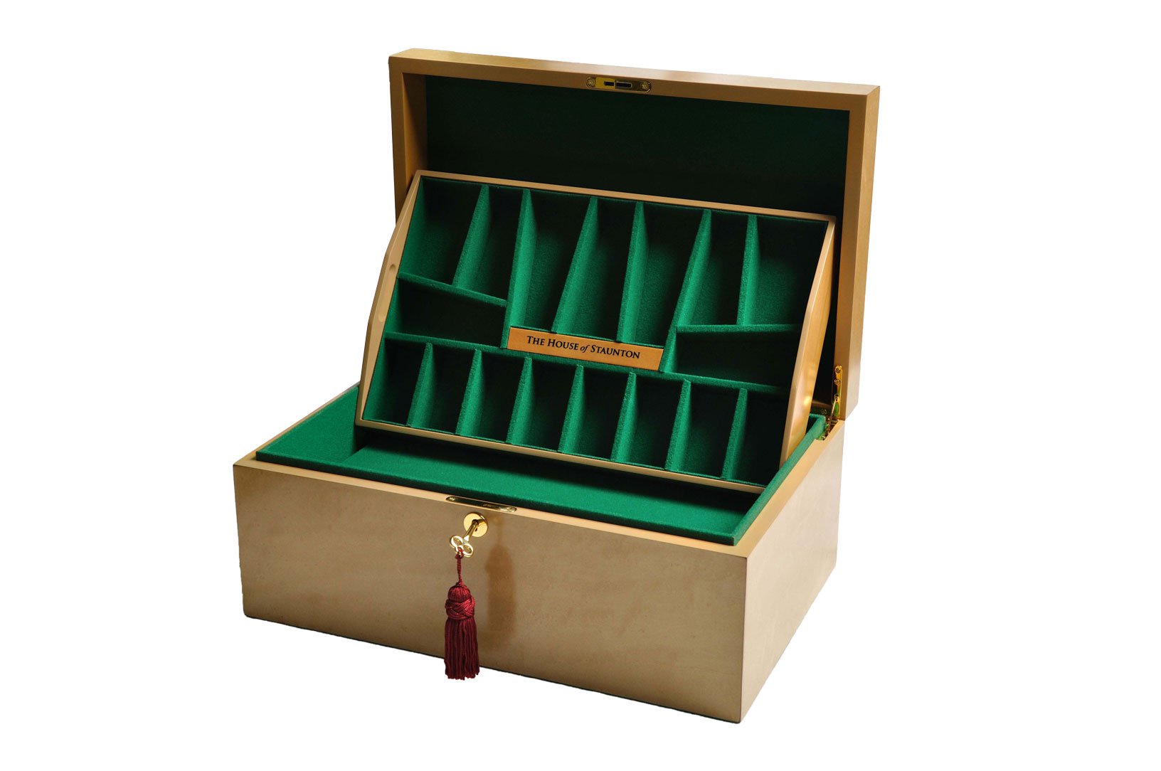 Premium Staunton Chess Set - Luxury Wooden Chess Coffer for Home & Office