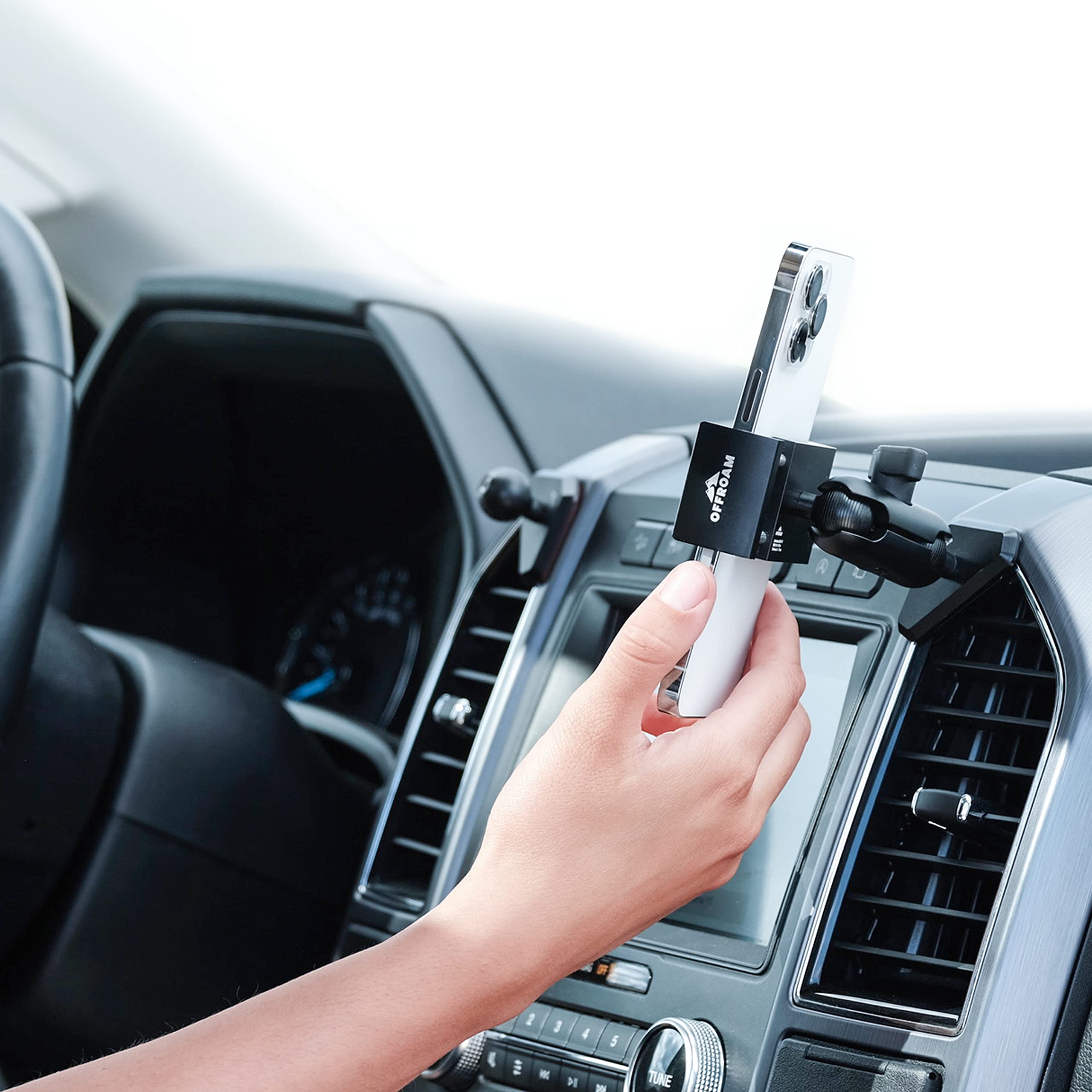 Off-Road Phone Mount Holder Kit for Ford F150 (2015-2020) - Durable Car Phone Mount for Truck, SUV & Off-Road Adventures