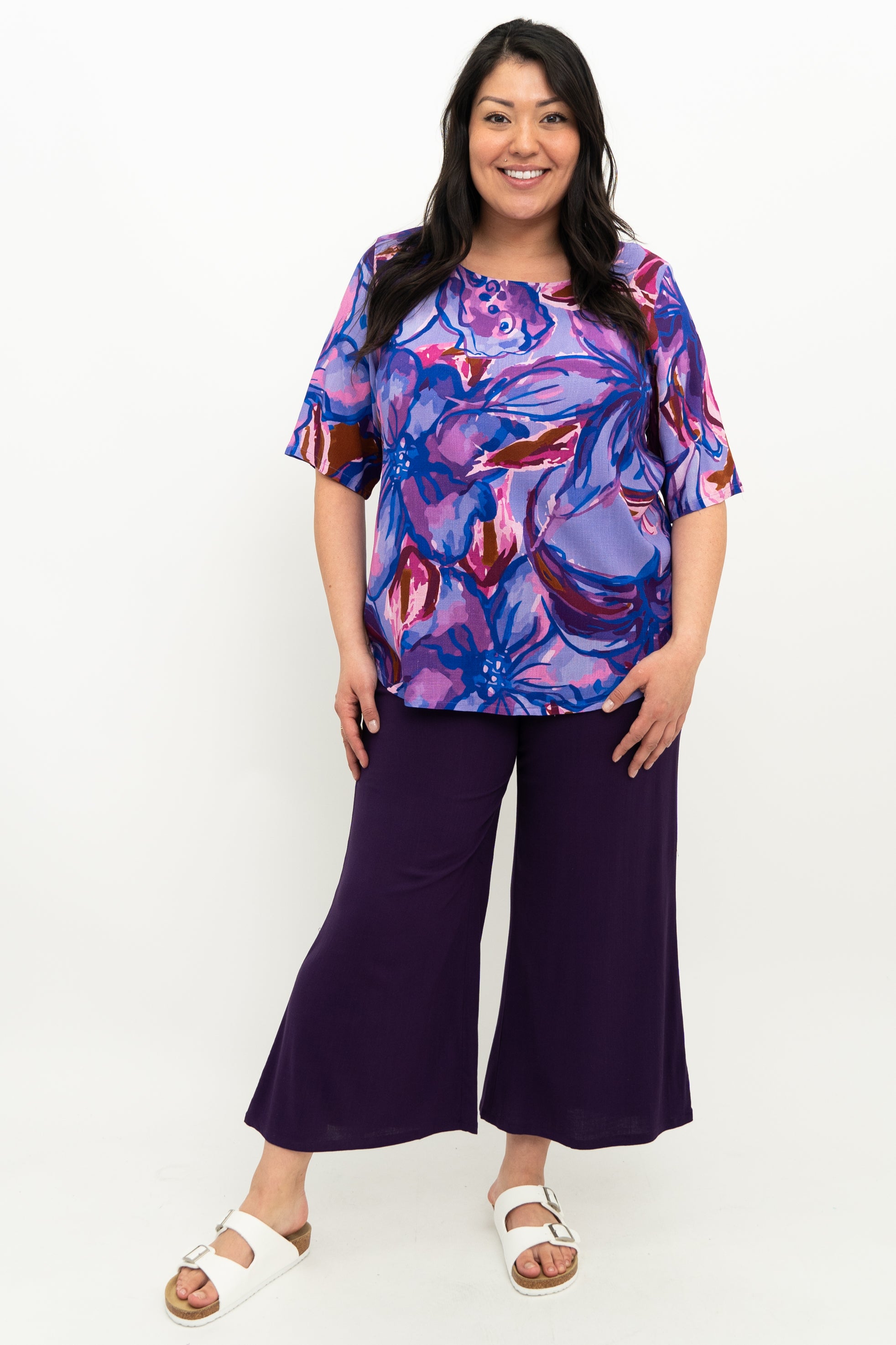 Liza Top Women's Fashion - Lily Love Linen Bamboo Blouse - Casual Summer Tops for Beach, Office & Everyday Wear