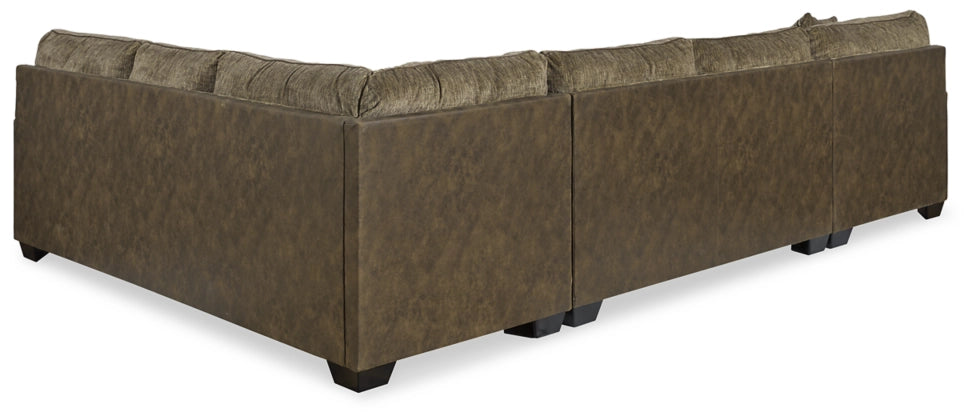 Modern 3-Piece Abalone Sectional Sofa with Right-Hand Facing Chaise - Perfect for Living Room, Lounge & Family Gatherings