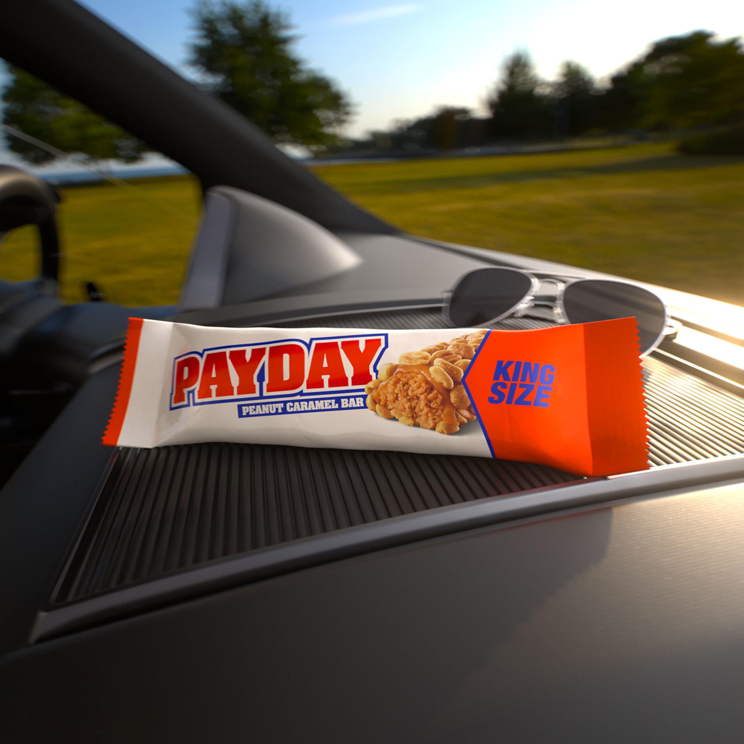 PAYDAY Peanut Caramel King Size Candy Bar - 3.4 oz | Sweet & Salty Snack for Office, Road Trips & Movie Nights
