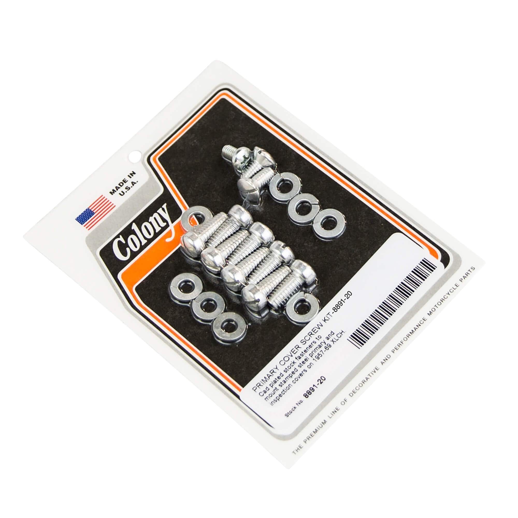 20 Primary Cover Screw Kit for 1957-1969 Harley Davidson XLCH - CAD Plated Replacement Parts for Motorcycle Restoration & Maintenance