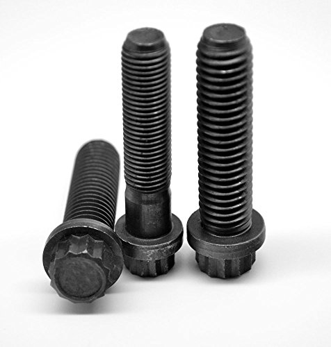 7/16-20 x 3 Inch Fine Thread 12-Point Flange Screws - Alloy Steel with Thermal Black Oxide Finish - Pack of 100 - Ideal for Automotive, Machinery, and Industrial Applications