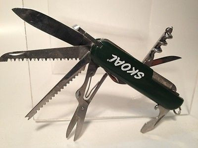 SKOAL Collectible Swiss Army Utility Pocket Knife - Multi-Tool for Hunting, Camping & Outdoor Adventures | Compact & Durable Survival Gear
