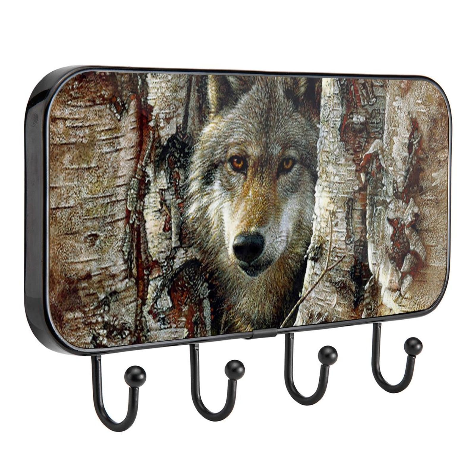 GIAPB Adhesive Wall Hooks - Heavy Duty Sticky Hooks for Hanging Coats, Keys, Towels & Home Decor - Strong No-Drill Hanging Solution - Perfect for Kitchen, Bathroom, Bedroom & Office Organization (Borzoi Dog Design)
